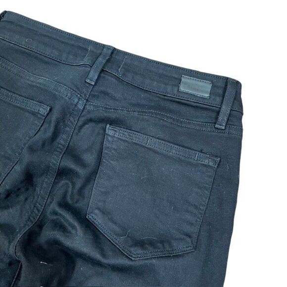 Paige Verdugo Ultra Skinny Black Jeans Raw Hem Women's Size 25 - Picture 6 of 9